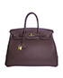 Birkin 35 Togo Leather in Brown, front view